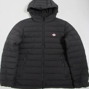 Danton Men's Nylon Taffeta Middle Down Hooded Jacket Black Size M